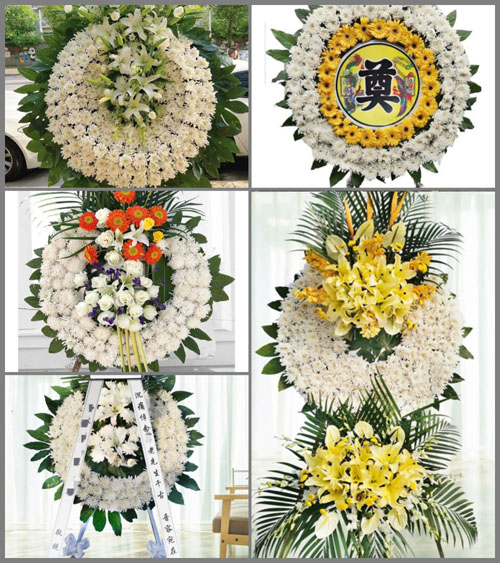 湖北黄冈市黄梅县孔垄镇卢列村花圈速递
